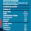 Información Nutricional Compota Gerber® Manzana